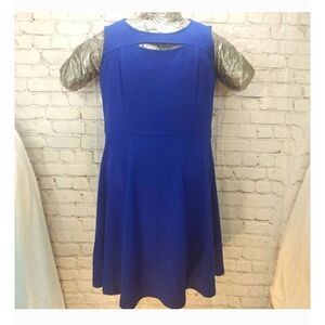 Fox + Royal Women's PLUS size 0X Cobalt Blue Sleeveless Dress